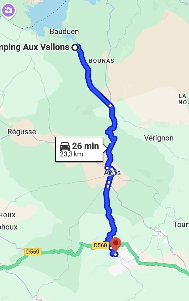 visite de la ville d'Ambialet près du camping