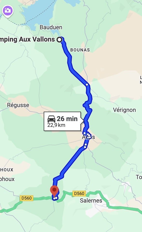 visite de la ville d'Ambialet près du camping